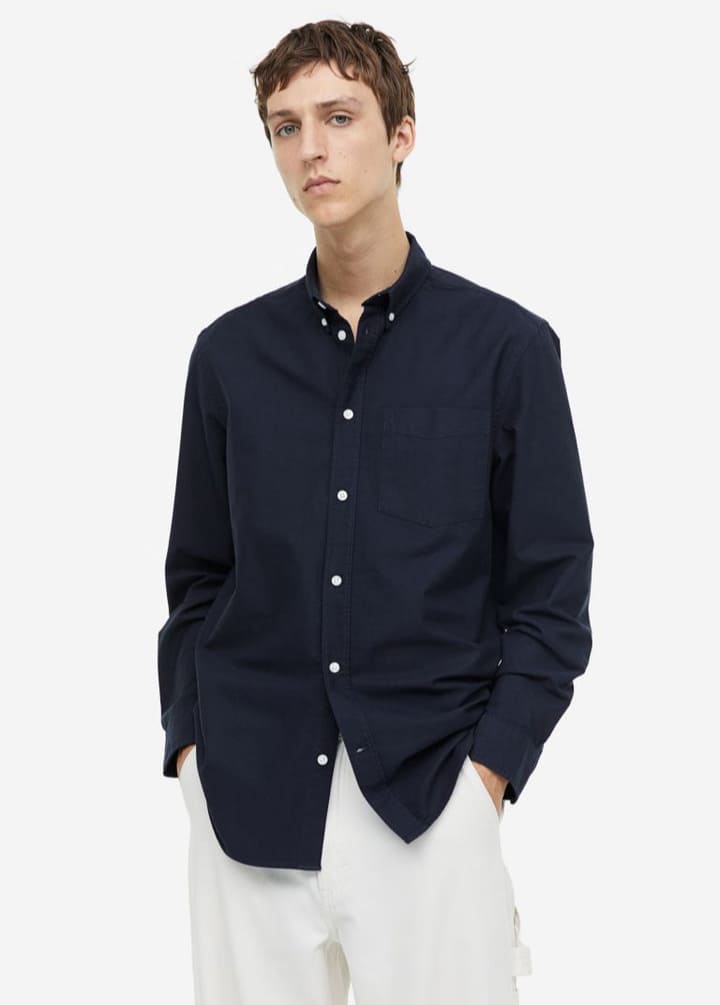 Men Oxford Denim Shirt
