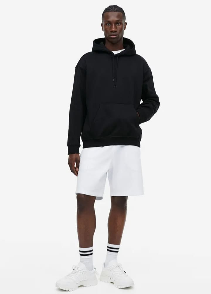 Men Athletic Hoodie and Shorts Set